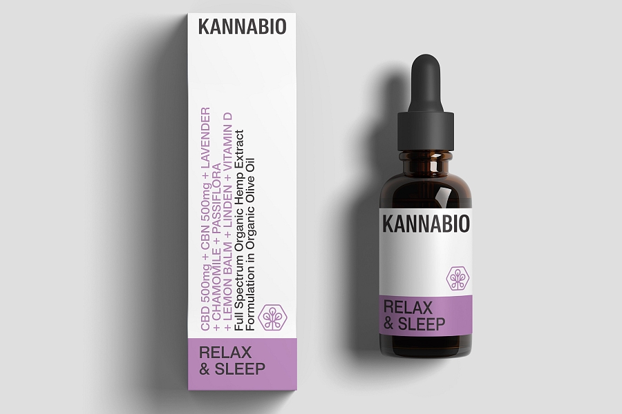 RELAX & SLEEP CBD 5% + CBN 5% + Εκχυλίσματα βοτάνων + Βιταμίνες (10ml)
